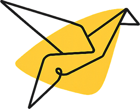 Origamy crane logo